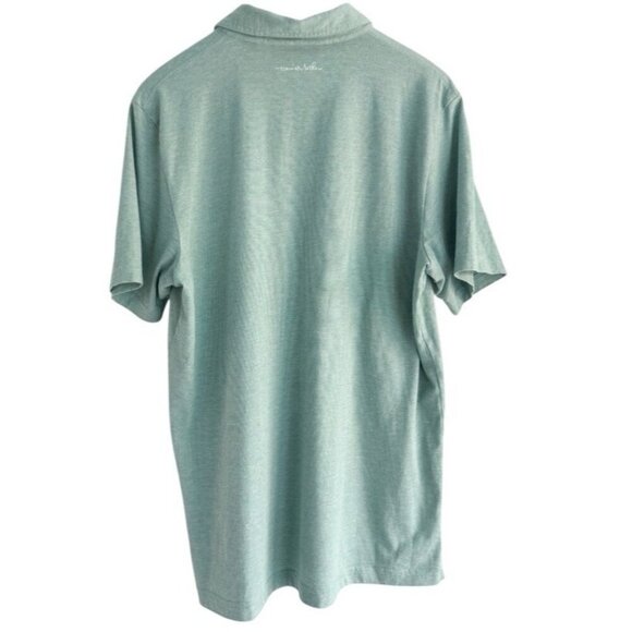 Travis Mathew The Zinna Polo Shirt in Heather Green Mens Sz Large - Picture 4 of 11